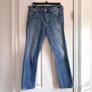 Citizens of Humanity Slim Boyfriend Jeans Blue Button Fly Size 25